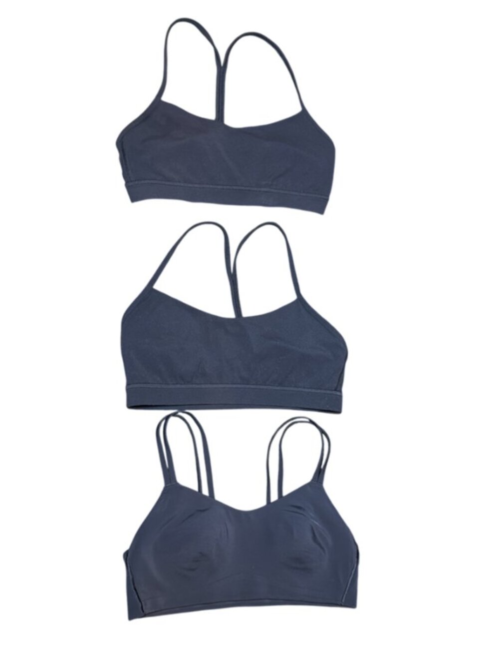 3 Large Lululemon Black Sport Bras